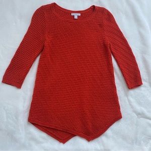 Orange Asymmetrical Hem New York and Co Sweater